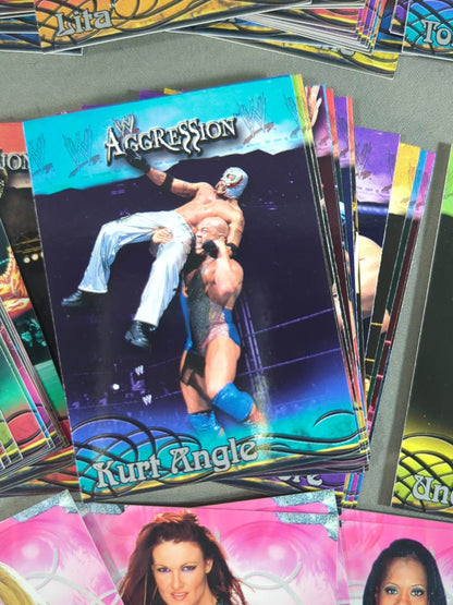 2003 FLEER WWE AGGRESSION 89 Regular Cards Full Complete Set