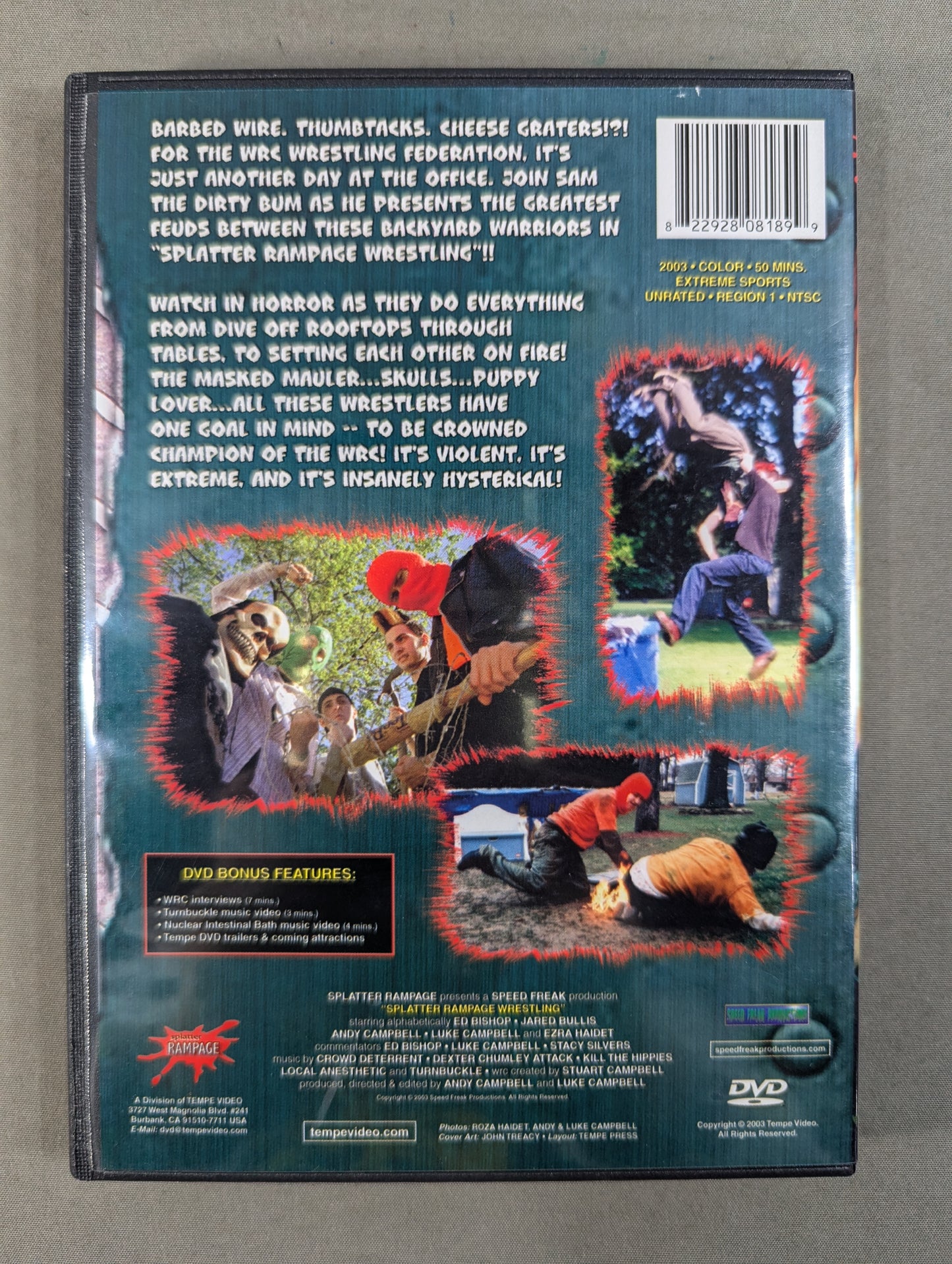 SPLATTER RAMPAGE Wrestling ★BEYOND SIGHT BEYOND SOUND BEYOND PAIN! ★