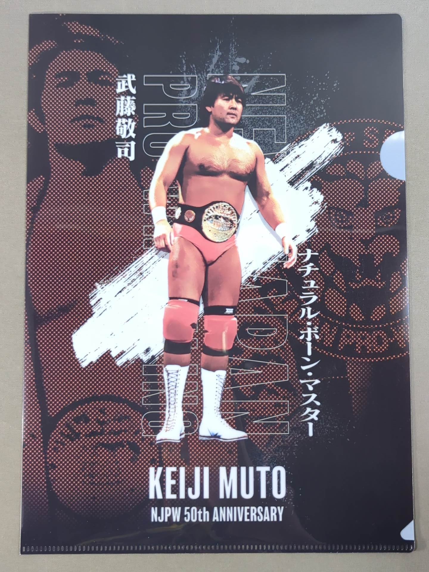 武藤敬司 新日本プロレス50周年 クリアファイル＆ステッカーセット