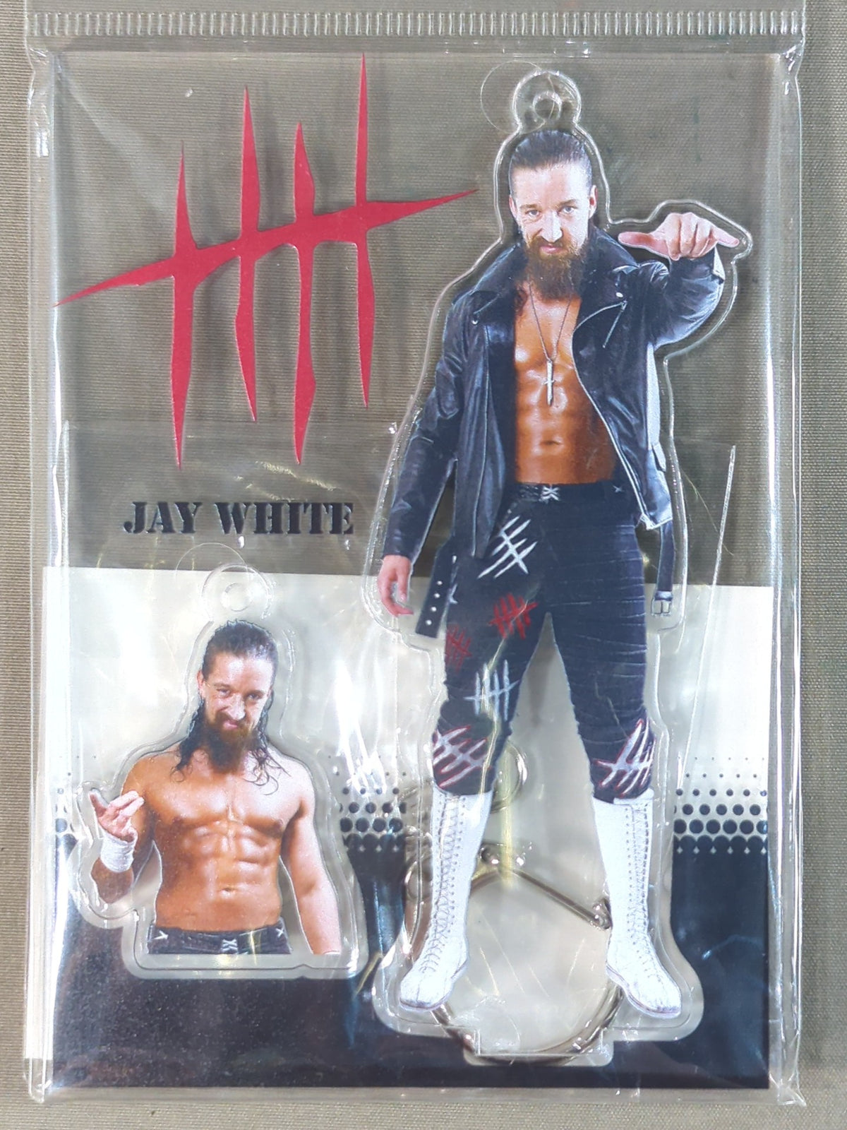 Jay White Figure Seat Keychain
