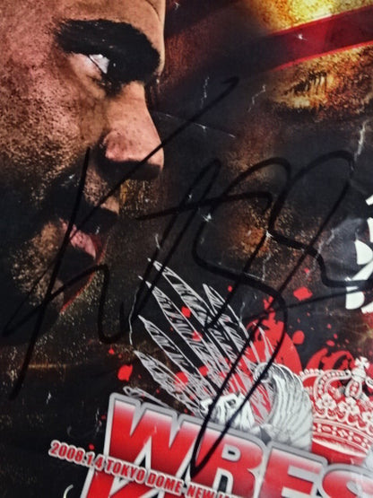 ★カート・アングル＆永田裕志 直筆サインW入り★ 日米全面対決。レッスルキングダムⅡ