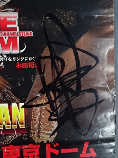 ★カート・アングル＆永田裕志 直筆サインW入り★ 日米全面対決。レッスルキングダムⅡ