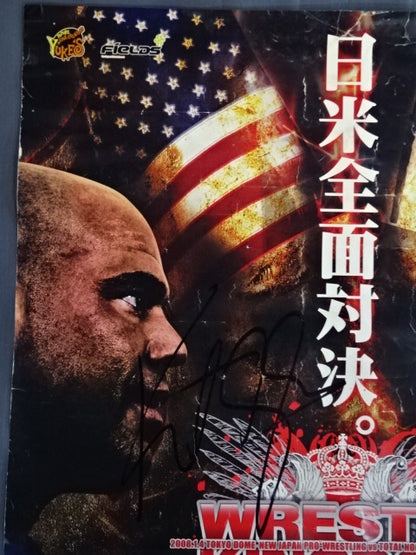 ★カート・アングル＆永田裕志 直筆サインW入り★ 日米全面対決。レッスルキングダムⅡ