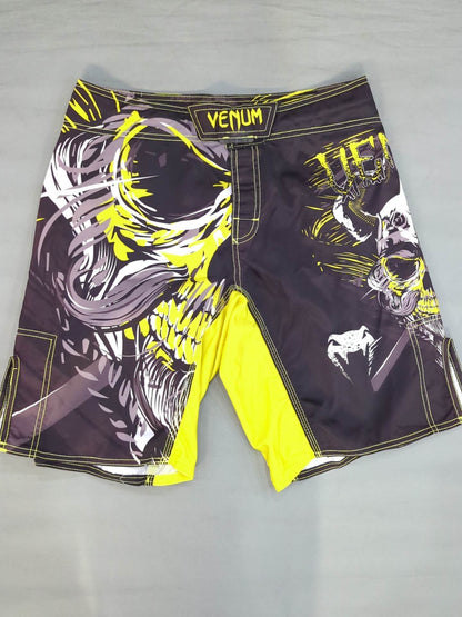 VENUM Fight Shorts (10) (Black× Yellow)