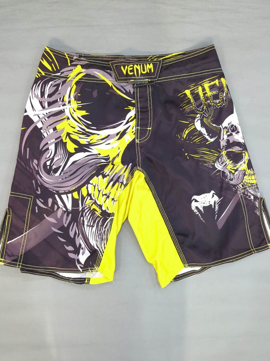 VENUM Fight Shorts (10) (Black× Yellow)