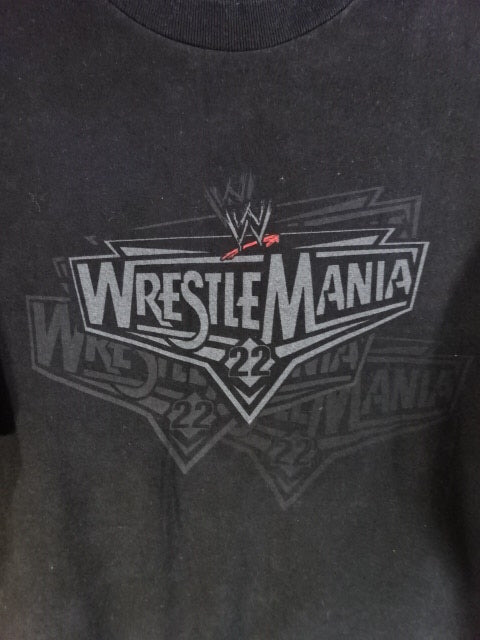 WRESTLEMANIA 22 ロングスリーブTシャツ(WWE(2005) / ブラック)