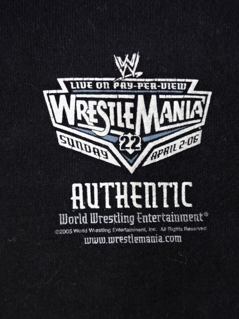 WRESTLEMANIA 22 ロングスリーブTシャツ(WWE(2005) / ブラック)
