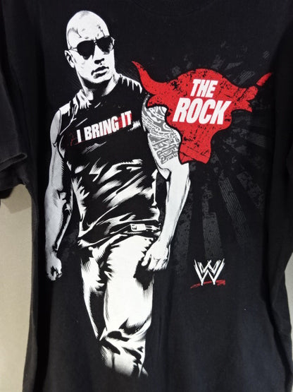 ザ・ロック イラストTシャツ①(WWE(2012) / ブラック)