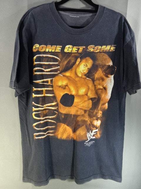 ザ・ロック ピクチャーTシャツ①(WWF(2000) / ブラック)