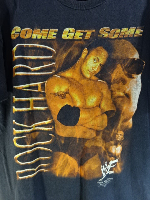 ザ・ロック ピクチャーTシャツ①(WWF(2000) / ブラック)