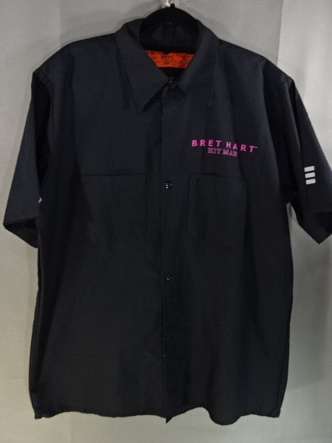 ブレット・ハート オープンカラーシャツ①(WWE(2010s) / ブラック)