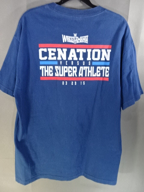 WRESTLEMANIA 31 John Cena  vs Rusev T-Shirt (WWE (2015) / Navy)