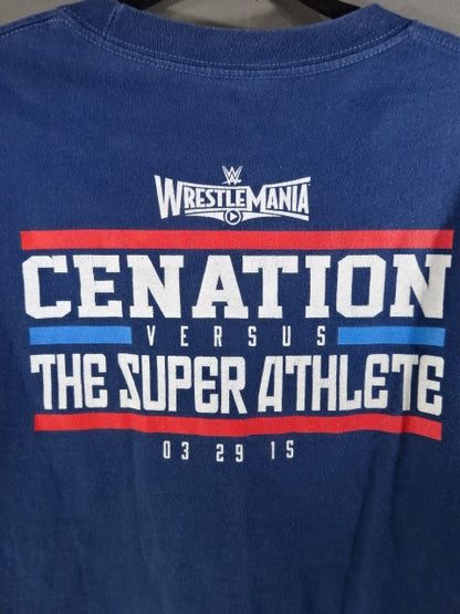WRESTLEMANIA 31 John Cena  vs Rusev T-Shirt (WWE (2015) / Navy)