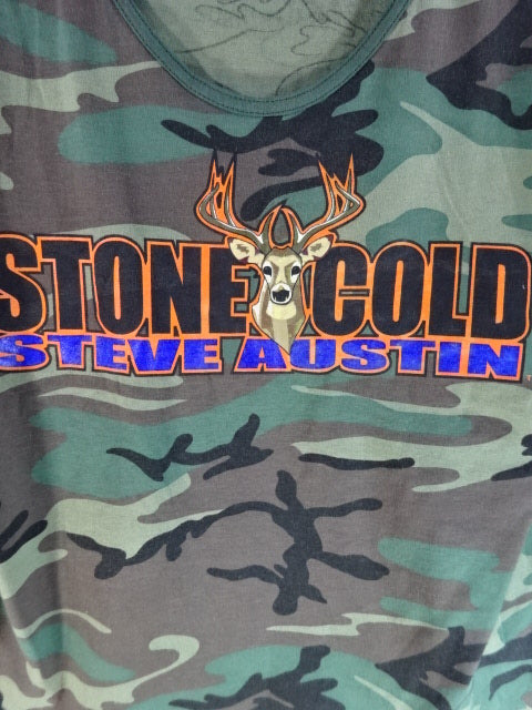 ストーンコールド・スティーブ・オースチン タンクトップ①(WWF(2000) / カモフラ)