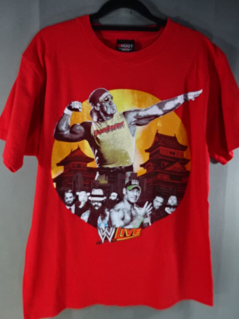 ハルク・ホーガン WWE LIVE JAPAN TOUR ピクチャーTシャツWWE(2014) / レッド)