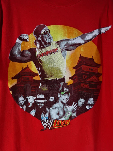 ハルク・ホーガン WWE LIVE JAPAN TOUR ピクチャーTシャツWWE(2014) / レッド)