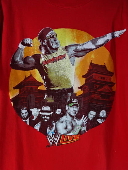 ハルク・ホーガン WWE LIVE JAPAN TOUR ピクチャーTシャツWWE(2014) / レッド)