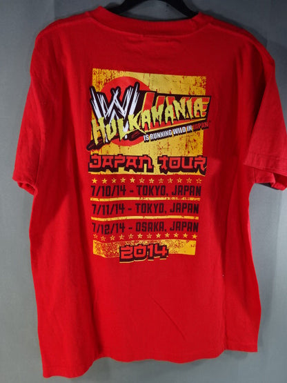 ハルク・ホーガン WWE LIVE JAPAN TOUR ピクチャーTシャツWWE(2014) / レッド)