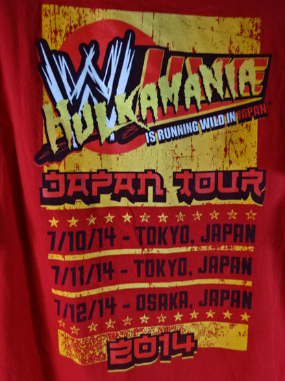 ハルク・ホーガン WWE LIVE JAPAN TOUR ピクチャーTシャツWWE(2014) / レッド)