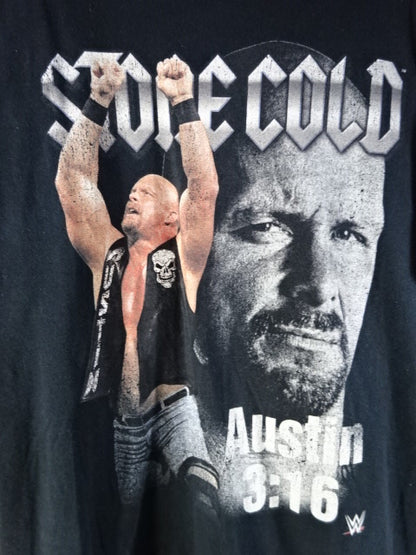 ストーンコールド・スティーブ・オースチン ピクチャーTシャツ①(WWE(2016) / ブラック)