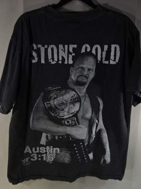 ストーンコールド・スティーブ・オースチン ピクチャーTシャツ②(ブートレック / ブラック)