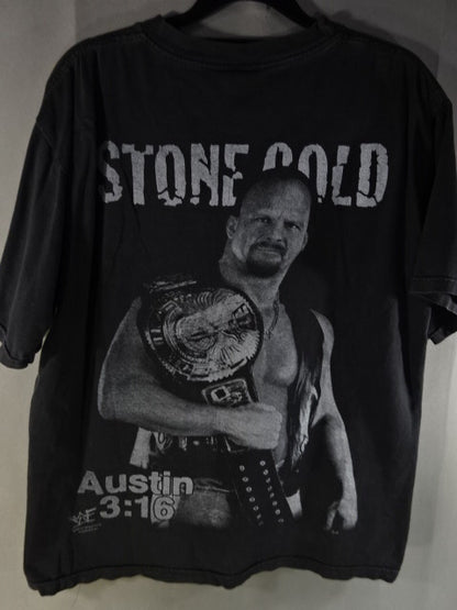 ストーンコールド・スティーブ・オースチン ピクチャーTシャツ②(ブートレック / ブラック)