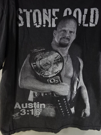 ストーンコールド・スティーブ・オースチン ピクチャーTシャツ②(ブートレック / ブラック)