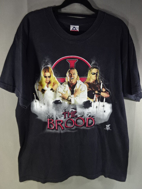 ザ・ブルード(エッジ＆クリスチャン＆ギャングリル) ピクチャーTシャツ①(WWF(1998) / ブラック)