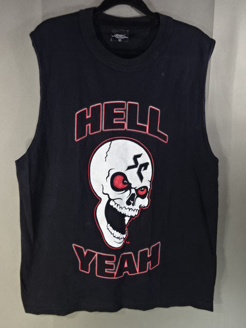 ストーンコールド・スティーブ・オースチン ノースリーブTシャツ①(WWF(1999) / ブラック)