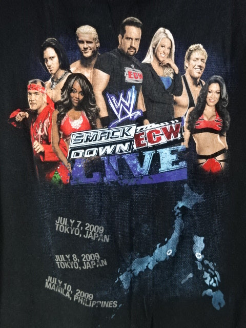 SMACKDOWN ECW LIVE JAPAN 2009 Tシャツ(WWE(2009) / ブラック)