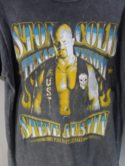 ストーンコールド・スティーブ・オースチン ピクチャーTシャツ③(WWE(2023) / ブラック)