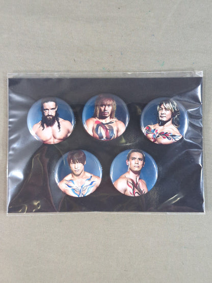 ★新日本プロレス×ボディアート★ 缶バッジセット