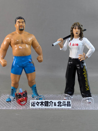 佐々木健介(水色)＆北斗晶(白×黒)