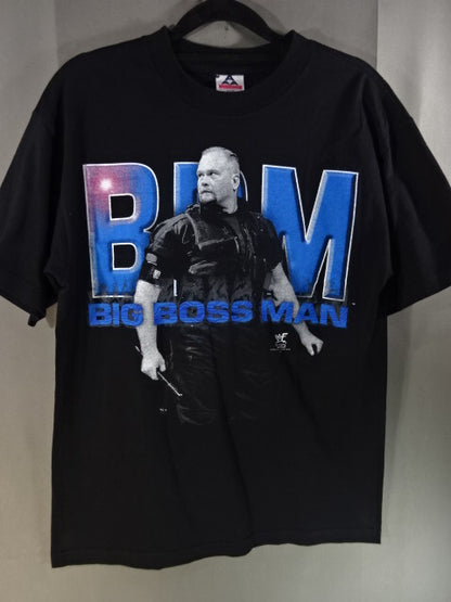 ビッグ・ボスマン ピクチャーTシャツ①(WWF(1998) / ブラック