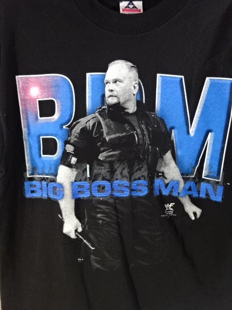 ビッグ・ボスマン ピクチャーTシャツ①(WWF(1998) / ブラック