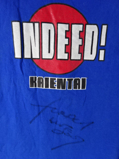 【FUNAKI 直筆サイン入り】KAIENTAI ロゴTシャツ①(WWF / ブルー)