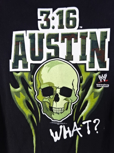ストーンコールド・スティーブ・オースチン Tシャツ⑩(WWE(2003) / ブラック)