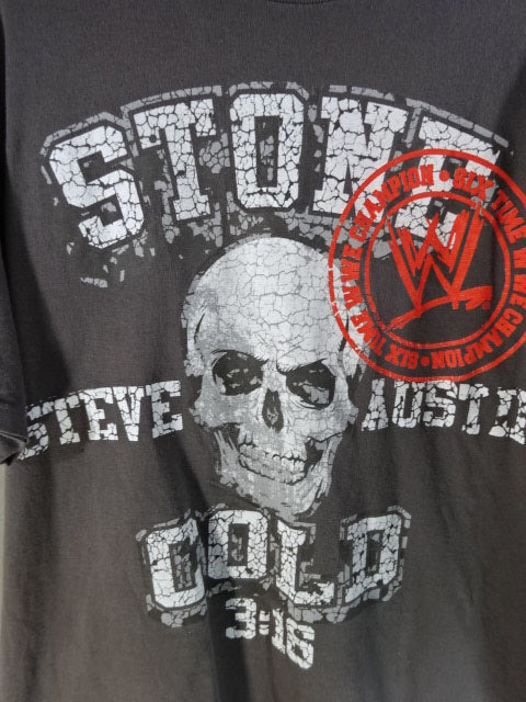 ストーンコールド・スティーブ・オースチン Tシャツ⑪(WWE(2013) / チャコール)