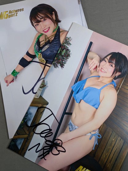 本間多恵 直筆サイン入りポートレート 2枚セット