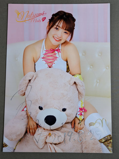 万喜なつみ(なつぽい) 直筆サイン入り ポートレート(C-5)