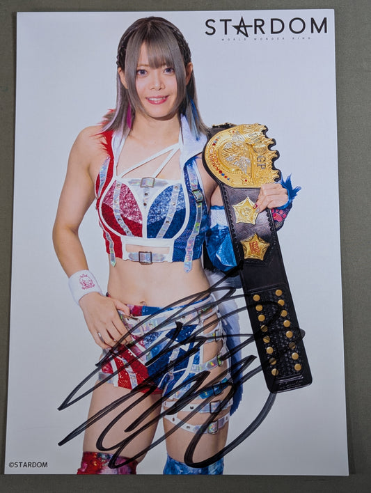 ★IWGP★ 岩谷麻優 直筆サイン入り スターダムポートレート(A-8)