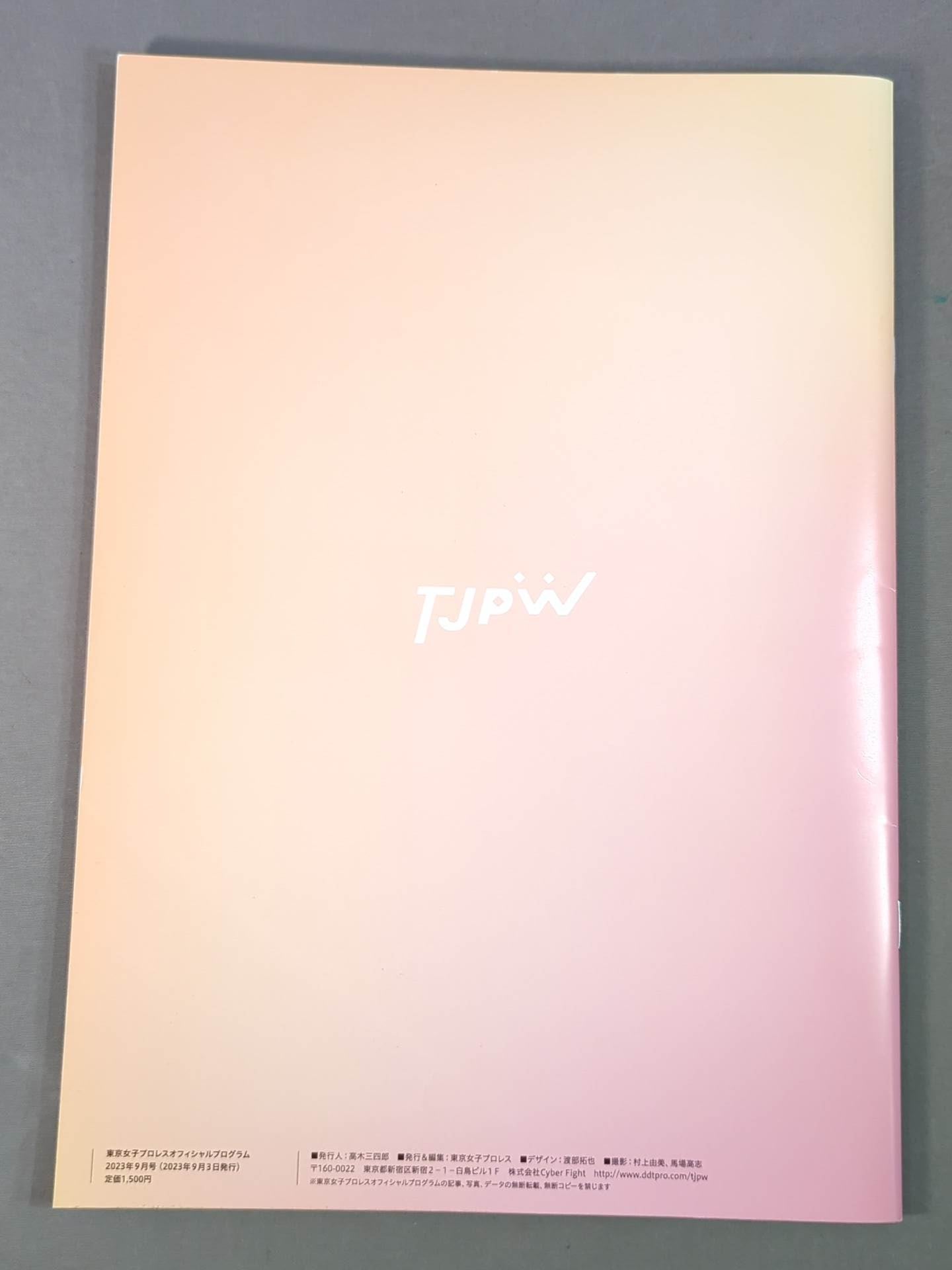 東京女子プロレス オフィシャルプログラム TJPW Vol.20