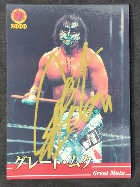 2000 Bandai Great Muta Official autographed card 