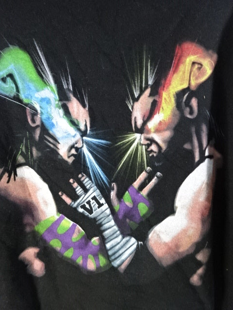 ハーディー・ボーイズ プルオーバーパーカー①(WWE(2007) / ブラック)