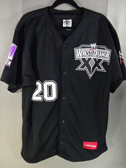 WRESTLEMANIA 20 ベースボールシャツ(WWE(2003) / ブラック)