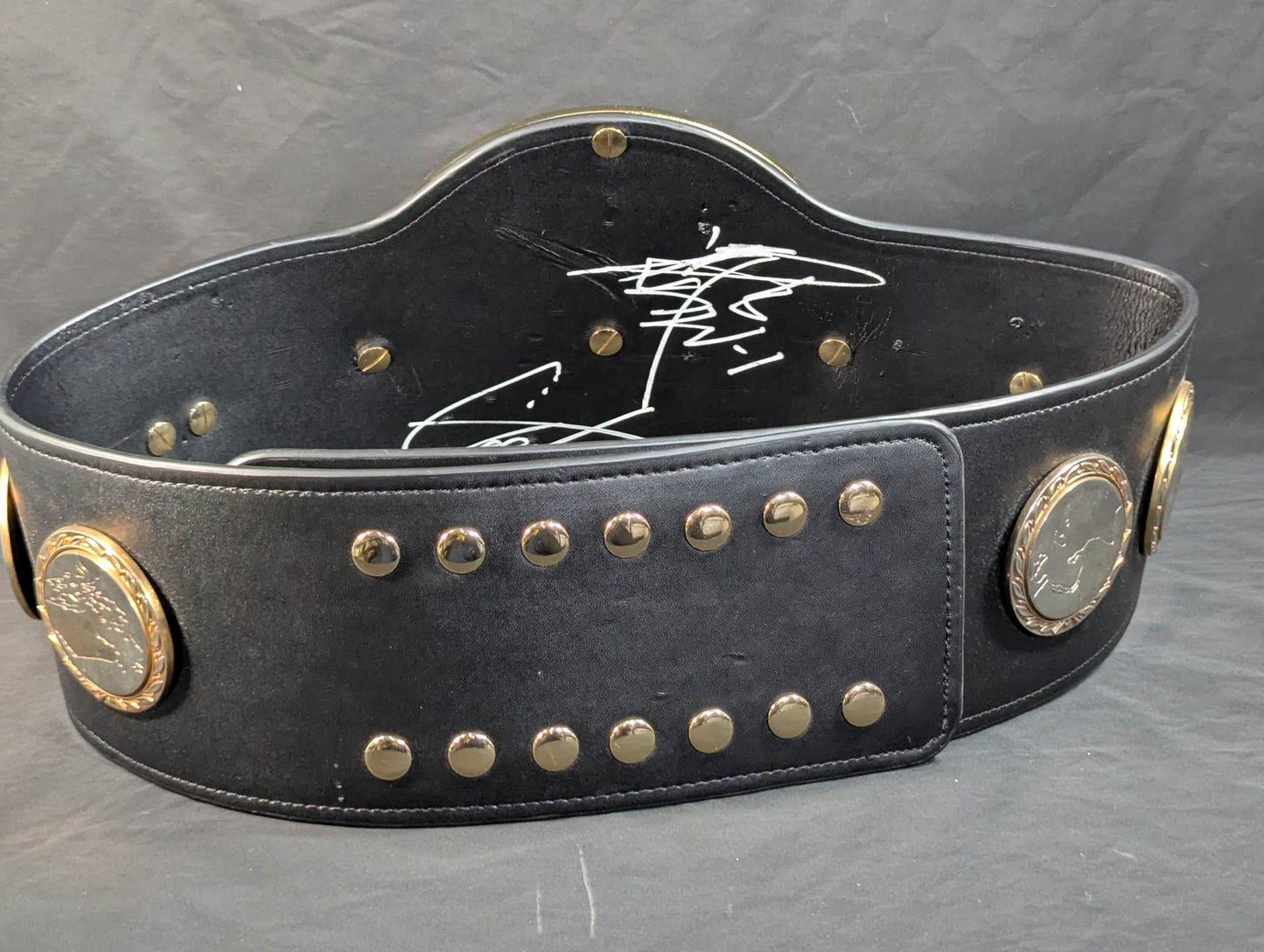 ★ Muto Keiji & Great Muta 2 hand signed autographs !! ★ IWGP heavy weight championship belt (first generation)