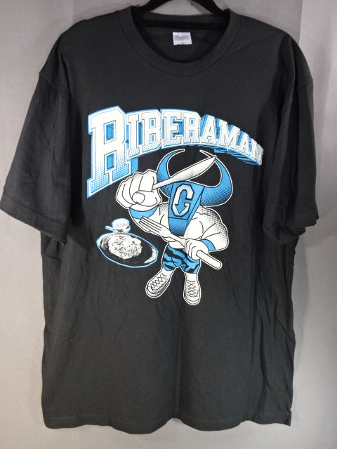 ステーキハウス・リベラ RIBERAMAN Tシャツ①(ダークグレー)