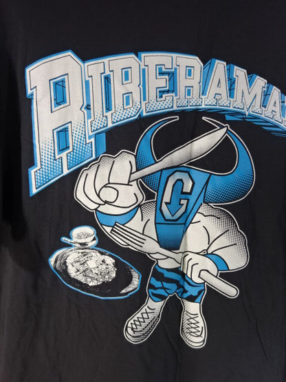 ステーキハウス・リベラ RIBERAMAN Tシャツ①(ダークグレー)