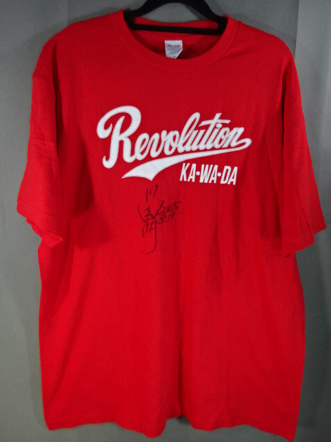 【直筆サイン入り】川田利明 Revolution KA・WA・DA Tシャツ