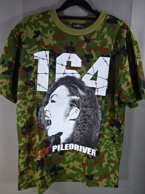 松本浩代 164 F’N PILEDRIVER ドライTシャツ①(グリーンカモフラ)